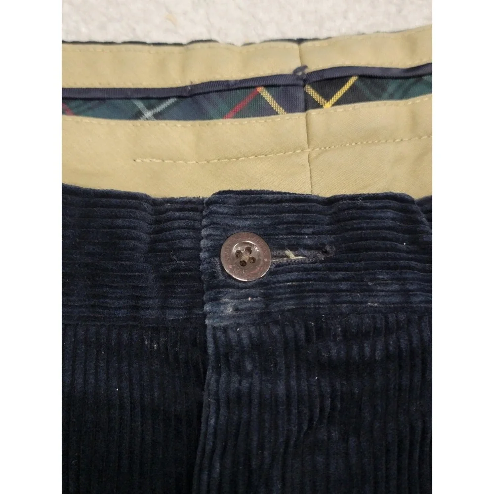 Polo Ralph‎ Lauren Pants Mens 38x32 (Fits 35x30) Navy Corduroy Classic Cuffed